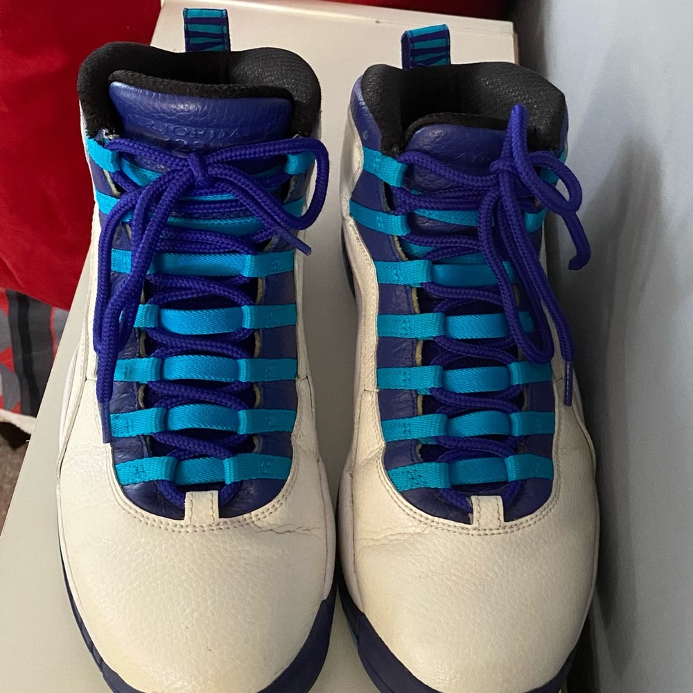 Authentic Air Jordan X “Charlotte Hornets” Mens 10.5 Basketball Shoes (No Box) - Picture 5 of 10